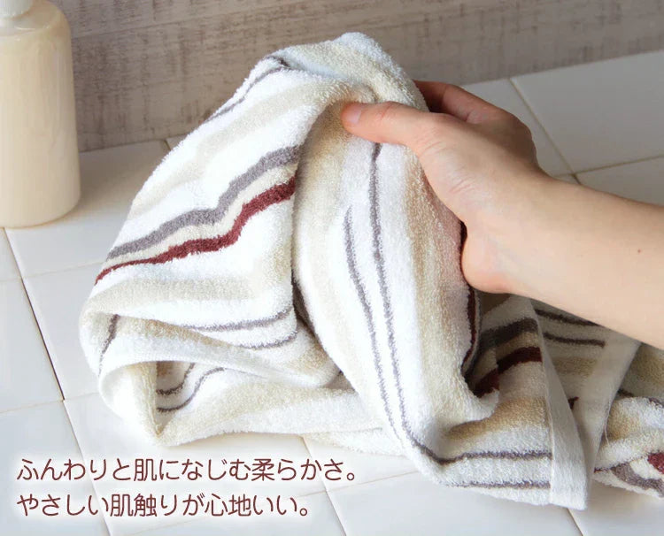 ホワイト　ミニバスタオル  同色3枚セット しっかり吸水デイリータオル【メール便送料無料】