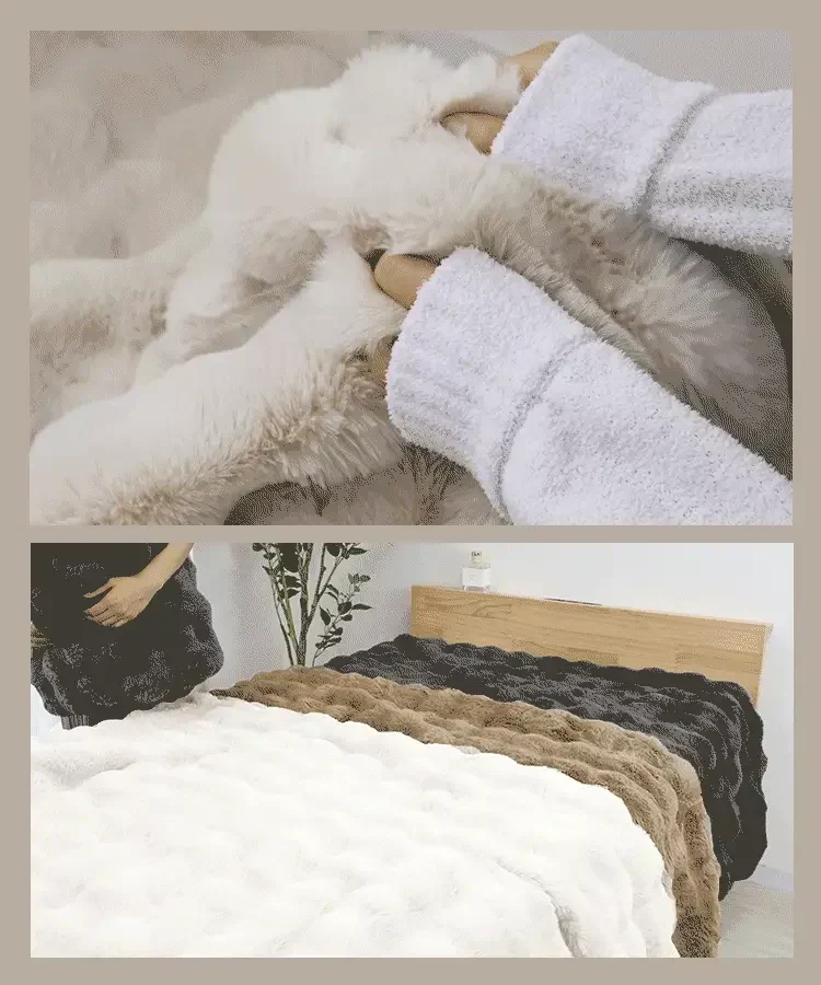 【XSサイズ】【ブラウン】毛布 ふわとろ毛布 もこもこ毛布 ブランケット 2枚合わせ あったか 暖かい 厚手 洗える モコモコ とろとろ ふわふわ シングル セミダブル ダブル ハーフ ふわもこ ひざ掛け 掛け毛布 ラビットファー ソファーカバー おしゃれ こたつ布団 こたつ コタツ 炬燵 長方形 大判