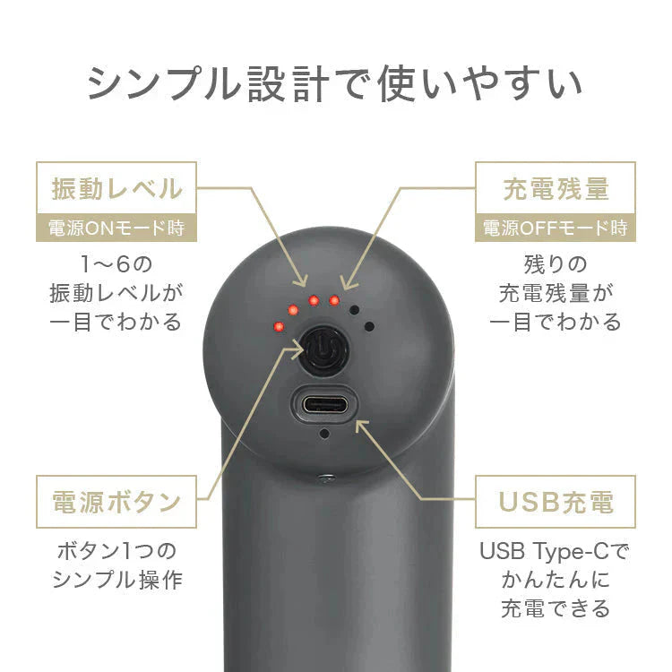 ハンディマッサージャー ミニ マッサージガン マッサージャー 電動マッサージガン 筋膜リリース