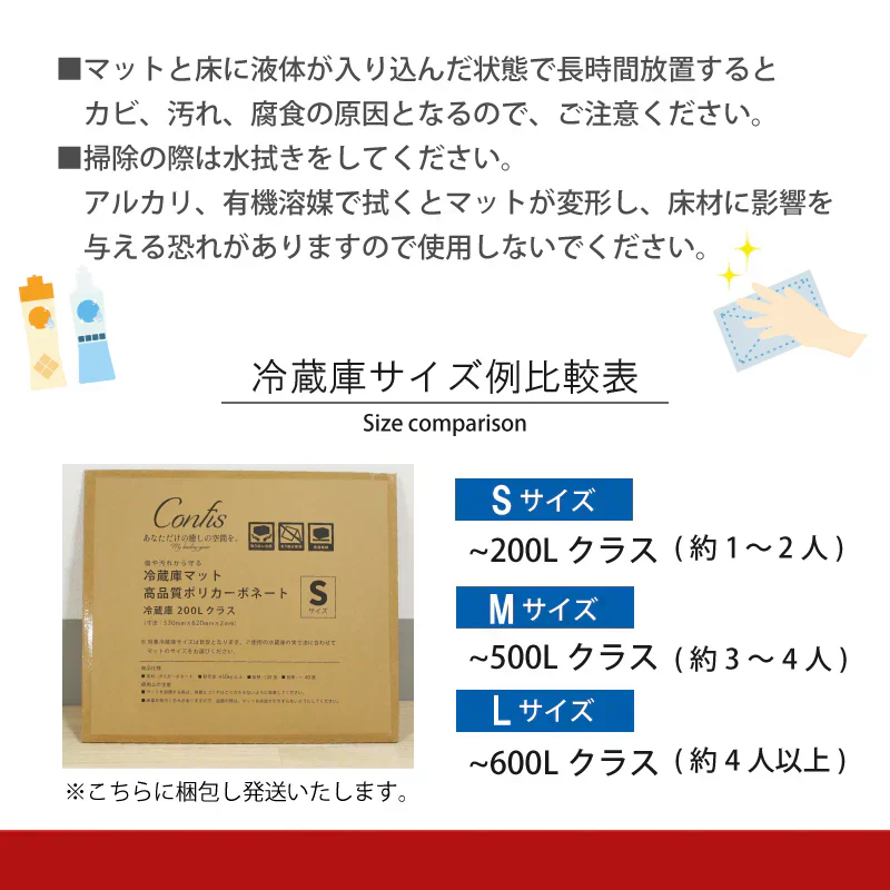 【70×75cm】冷蔵庫マット クリア 透明 クリアマット 撥水 床 キッチン 冷蔵庫 マット 傷防止マット 凹み防止 下敷き 防カビ ポリカーボネート キッチンマット 保護マット 70×75 洗濯機 新生活
