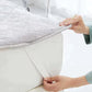 【ホワイト　100×200cm】敷きパッド 秋冬 あったか フランネル リバーシブル シングル 100×200cm ポリエステル 無地 防ダニ 抗菌 防臭 暖かい 軽い おしゃれ オールシーズン 洗える 新生活 送料無料 敷きパッド インテリア 洗える 丸洗い カバー 肌触り抜群 とりつけ簡単 軽い おしゃれ 洗濯OK お手入れ簡単 春夏秋冬 オールシーズン 送料無料 ゴムバンド付き 寝具 ベッドパット 敷きパット 敷パット 敷パッド