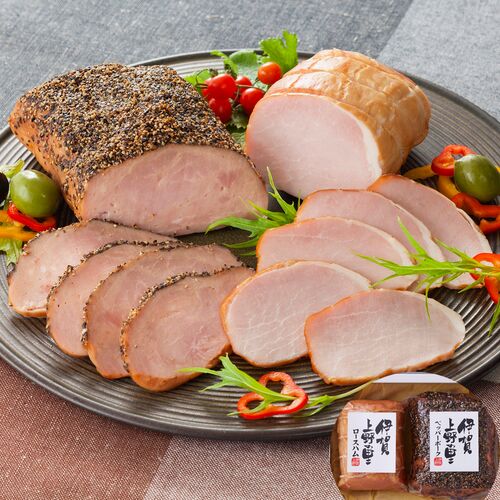 三重 伊賀上野の里 ロースハム&ペッパーポーク 詰合せ (ペッパーポーク 310g ロースハム (JAS特級)250g)