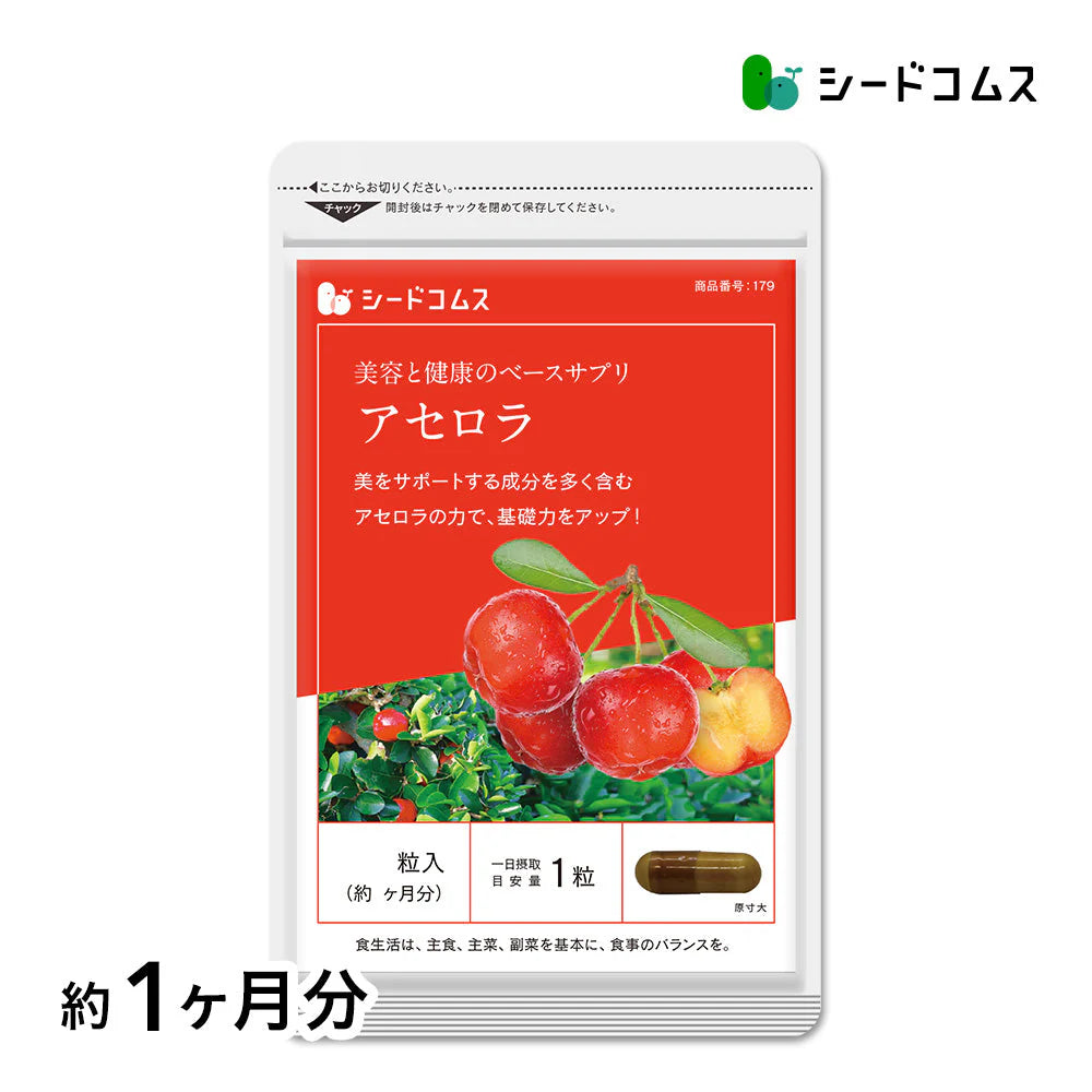 アセロラたっぷりビタミンC《約1ヶ月分》サプリ/アセロラサプリ/ビタミンCサプリ