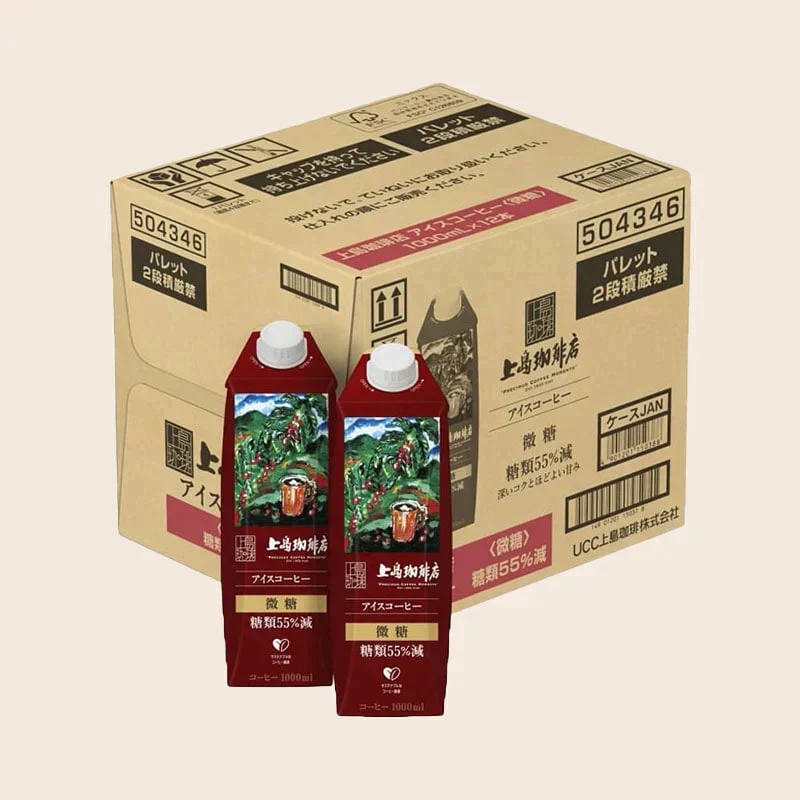 【賞味期限間近】上島珈琲店 アイスコーヒー 微糖 1000ml×12本 賞味期限：2023年11月23日