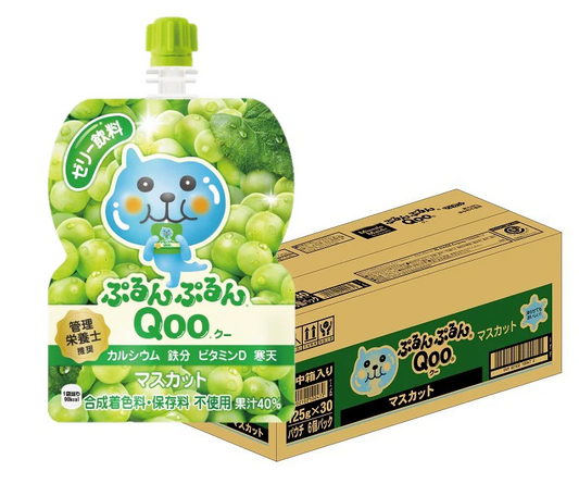 【送料無料】コカ・コーラ ミニッツメイド ぷるんぷるんQoo クー マスカット ゼリー飲料 パウチ 125g×30個/1ケース