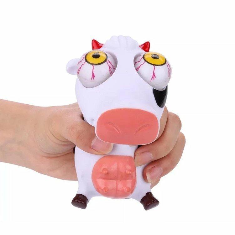 スクイーズ おもちゃ ストレス解消 柔らかい 発散 グッズ 動物 景品 かわいい おもしろ プレゼント 握るおもちゃ 手持ち無沙汰 ストレス解消 w223B(うし)