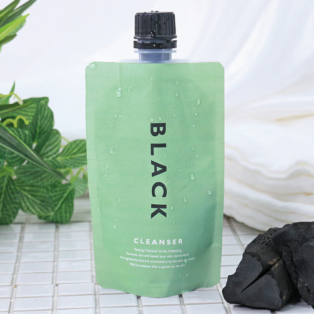 リッシュビー ブラッククレンザー 100g◆ 洗顔 1つ3役 洗顔料 ピーリング炭 吸着 毛穴汚れ 毛穴つまり ペーストタイプ  透明感 クレンジング 角質除去 うるおい 保湿 くすみケア 古い角質やさしく除去 パック すっきり 泥パック
