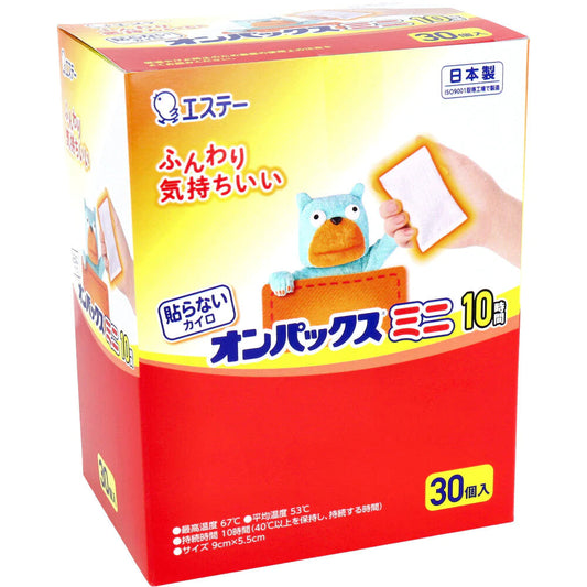 使い捨てカイロ エステー 貼らないオンパックスミニ 10時間用 30個入Ｘ3箱 KI1448