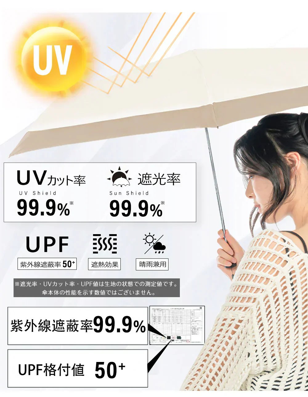数量限定！特別価格！【2025最新改良・超軽量】＼オフ×ベージュ 1本／日傘 紫外線遮断 日焼け防止 超軽量 UVカット99.9% 折りたたみ傘 撥水 完全遮光 晴雨兼用 傘 完全遮光 遮熱 傘 耐風撥水 傘 メンズ レディース 男女兼用 子ども用 通勤 通学 傘 梅雨対策 携帯便利
