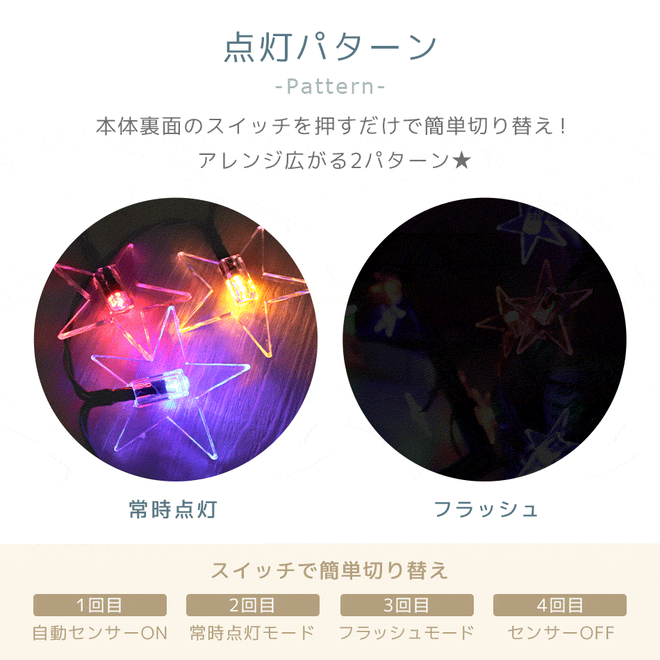 イルミネーション ソーラー LED 充電式 50球 星型 スター 7m LEDイルミネーション ソーラーライト 屋外 おしゃれ かわいい 防滴 イルミネーションライト ガーデンライト クリスマス ハロウィン 飾り 電飾