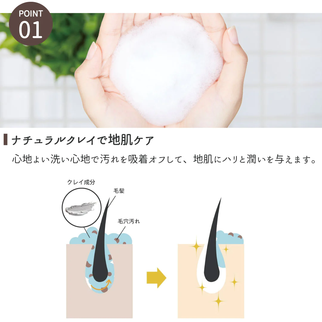 ＳＮ　CLAYGEシャンプー 500ml ポンプ ボトル
