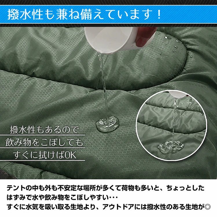 封筒型寝袋 防災士監修 シュラフ 【ネイビー】 1.45kg 封筒寝袋 キャンプ用品 車中泊 掛け布団 軽量 防災 暖かい 登山 防寒 非常用 アウトドア 簡易布団
