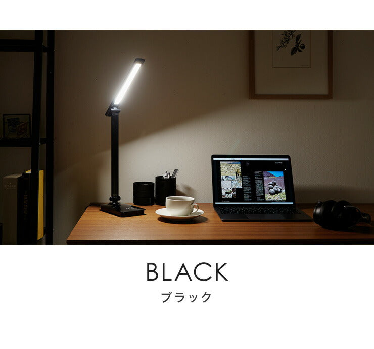 (カラー：ブラック)卓上LEDライト ３段階調光 調色 折りたたみ スマホ充電可 角度調節 学習机 在宅勤務 リモートワーク デスクワーク デスクライト 卓上ライト スタンドライト SP-TD01 simplus