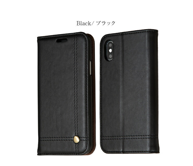 (iPhoneX/XS)スマホケース iPhoneX XS ケース 手帳型 iPhone7 iPhone8 シンプル おしゃれ レザー アイフォン カバー【メール便】