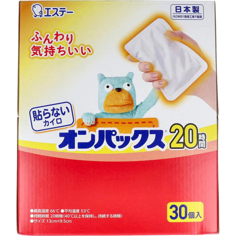 使い捨てカイロ エステー 貼らないオンパックス 20時間用 30個入Ｘ2箱 KI1446
