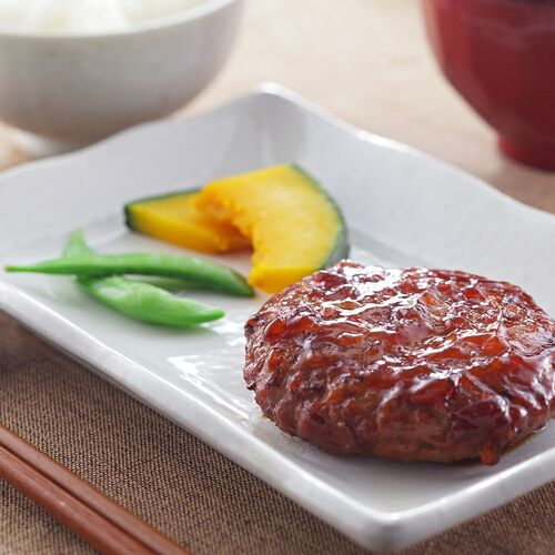 【終売】照り焼きソースハンバーグ 10個 110g (固形量80g)