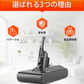 ダイソン V7 用 バッテリー フィルター 3点セット 4000mAh ダイソン dysonV7 V8 SV10互換バッテリー 21.6V 4.0Ah 認証済み 掃除機スペアバッテリー
