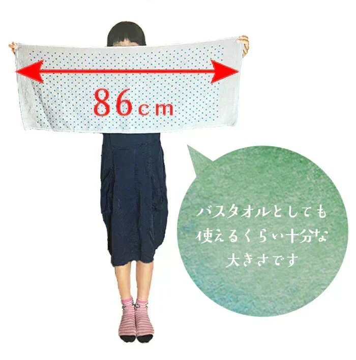 ソフト水玉プリントフェイスタオル5色10枚組◆綿100％ かわいい セット まとめ買い 薄手 乾きやすい 速乾 吸水性 カラフル お得 お徳 バス お風呂 洗面所 プール 温泉 お出かけ 日除け レジャー 汗ふき アウトドア 旅行 携帯