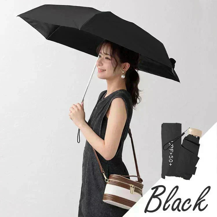 折りたたみ傘 「ブラック」 UVカット 超軽量 晴雨兼用 コンパクト 日傘 雨傘 紫外線遮断 日焼け防止 遮光 遮熱 熱中症対策 UPF50+ 撥水 傘 折り畳み傘 梅雨対策 男女兼用
