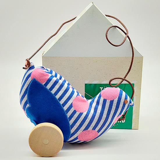 日本製 ベビー玩具 TUNNE（トンネ） PULL BIRD (ブルー)出産祝い ベビー ギフト お祝い 木製玩具 赤ちゃん ベビートイ 高品質安心安全 ご出産祝い