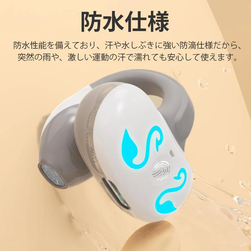 即納 Bluetooth5.3 スポーツイヤホン イヤホン 2023新仕様 雰囲気ライト付き Type-C充電 防水仕様 w638B(ホワイト)