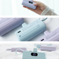 【Type-Cコネクタ】【ラベンダー】モバイルバッテリー 軽量 小型 iPhone 大容量 5000mAh スタンド付き Lightning type-c タイプc 一体型 急速充電 2台同時充電 直挿し コードレス スマホ充電器 おしゃれ 残量表示 ipad Android PSE認証済 防災 送料無料