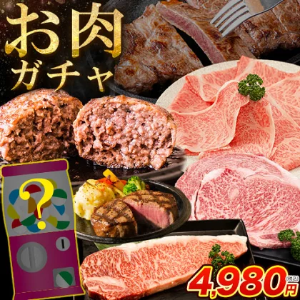 【新商品★お肉ガチャ】＼A4ランク黒毛和牛サーロインが当たるかも！？／ 黒毛和牛 A4ランク サーロイン リブ ハンバーグ クラシタ 肩ローススライス 福袋 《3-7営業日以内に発送予定(土日祝日を除く)》