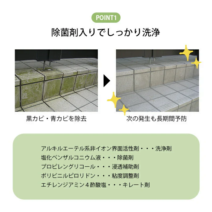 【プロ用だから効果抜群】カビ防止 カビ取り プロ用玄関洗浄剤 大容量 1000ml 玄関掃除 清掃用具 汚れ除去 カビ除去 防カビ 洗剤 玄関 墓石 タイル 大掃除