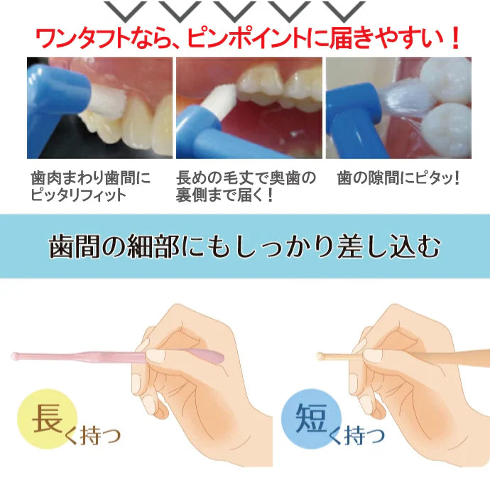 歯ブラシ ワンタフトブラシ「Miclin-ミクリン-」S(やわらかめ)10本セット【Ciメディカル】【メール便送料無料】