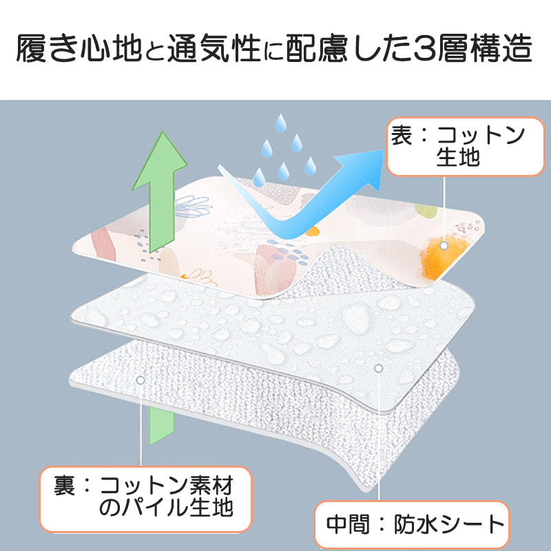 サボテンLサイズ おねしょパンツ1枚 おねしょ ズボン 防水 トイレトレーニング おねしょ対策 キッズ 腹巻き 80 90 100 110 120 130 140cm 1 2 3 4 5 6 7 8歳対応