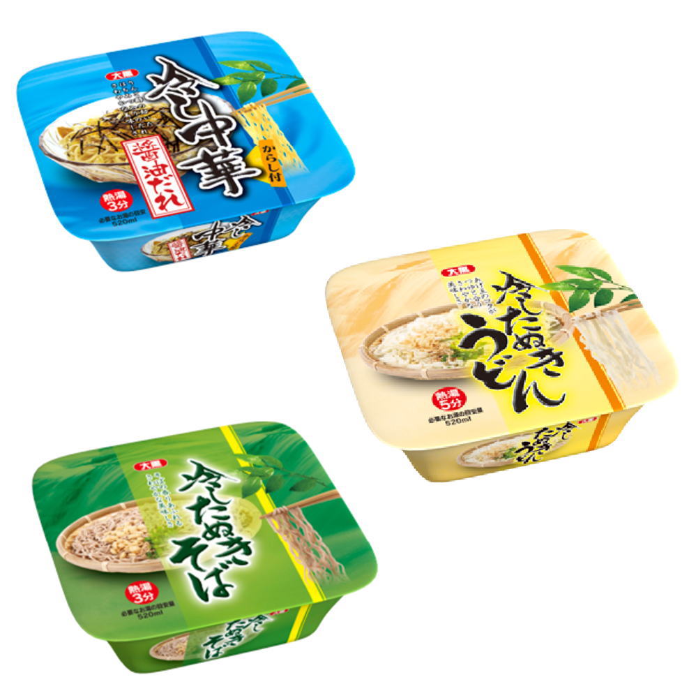 大黒食品 冷し中華 醤油だれ 冷したぬきうどん そば 12食セット 夏季限定品