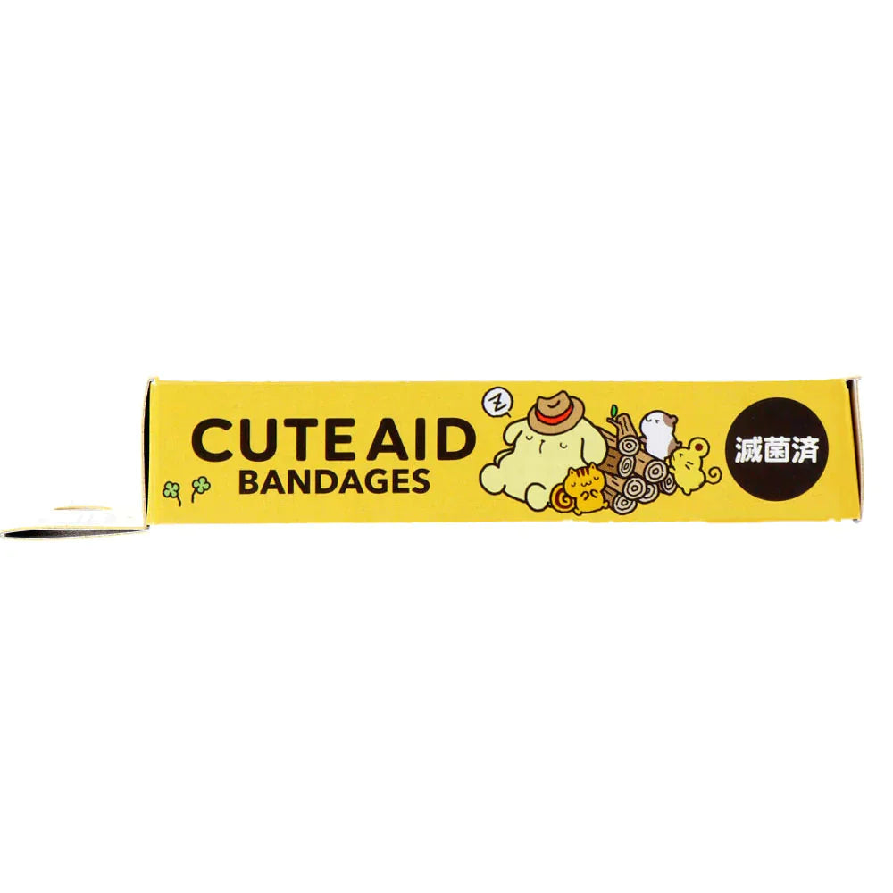 サンタン CUTEAID キャラクターばんそうこう ポムポムプリン 滅菌済 6柄X3シート 18枚入り X8箱