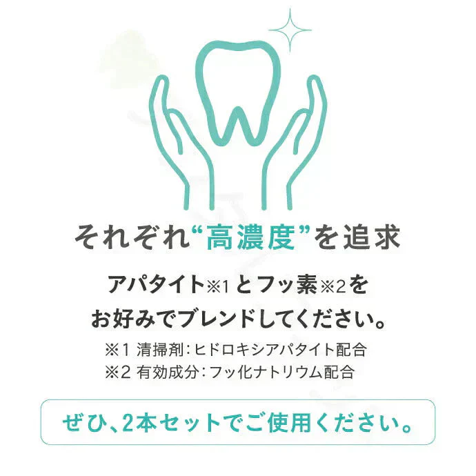 W & F 薬用ハミガキ CA-a[ホワイトニングペーストa]+CF-a[フッ素ジェルB] 各1本(50g) ベーシックセット(計2本100g) バイオアパタイト ホワイトニング【メール便送料無料】