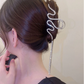 (ゴールド)キラキラヘアクリップ 大きめ バンスクリップ ヘアアクセサリー オシャレ 髪飾り 上品 パーティー飾り