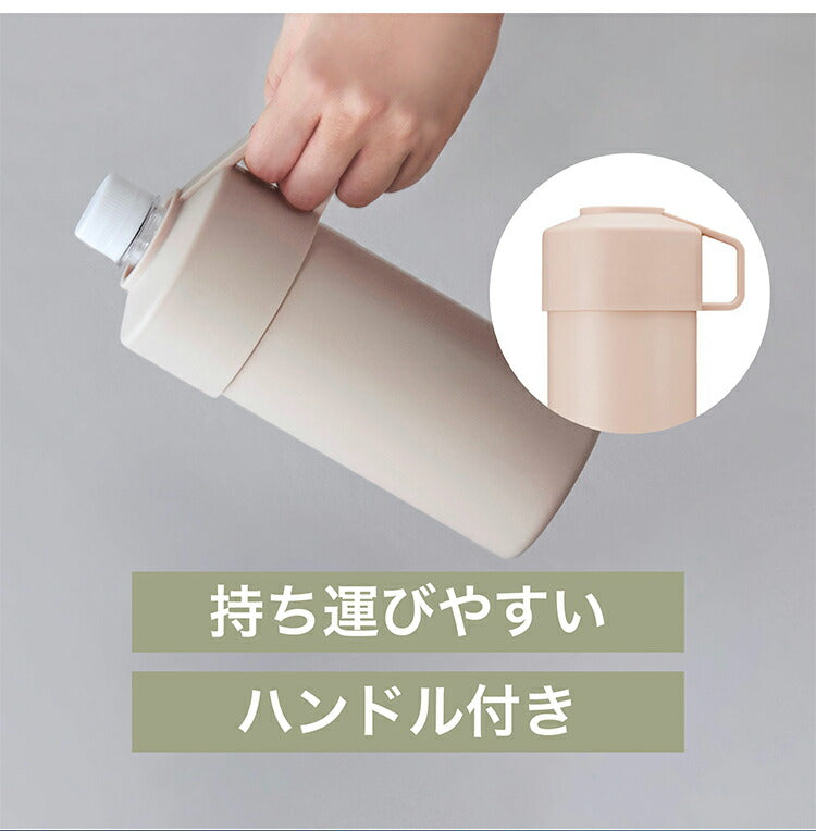 (ウォームグレー[WGY])STOS ペットボトルクーラーケース ストス 保冷 保温 ペットボトルホルダー 500ml 350ml アジャスター付き ペットボトル アウトドア ペットボトルクーラー 暑さ対策 ステンレス シンプル おしゃれ【送料無料】