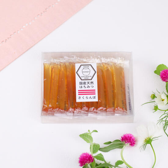 国産天然ハチミツ さくらんぼ スティックタイプ 30本 非加熱 はちみつ 蜂蜜 国産蜂蜜