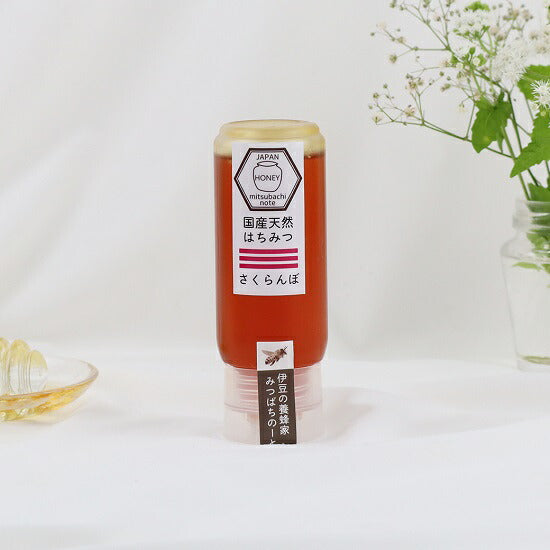 国産 天然ハチミツ さくらんぼ チューブタイプ 200g 非加熱 はちみつ 蜂蜜 国産蜂蜜