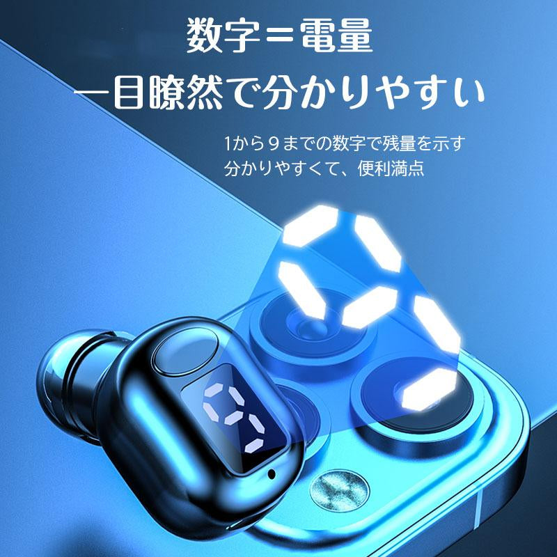 即納 Miniワイヤレスイヤホン Bluetooth イヤホン Bluetooth5.3 ブルートゥース イヤホン 自動ペアリング タッチ調整 s026A(ブラック)