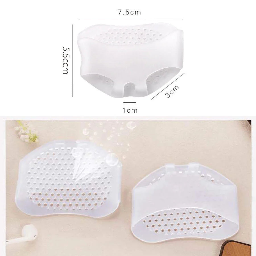 (ベージュ)足裏保護パッド シリコン つま先カバー 外反母趾サポーター 足指保護 足裏痛み緩和 ジェルクッション タコ マメ