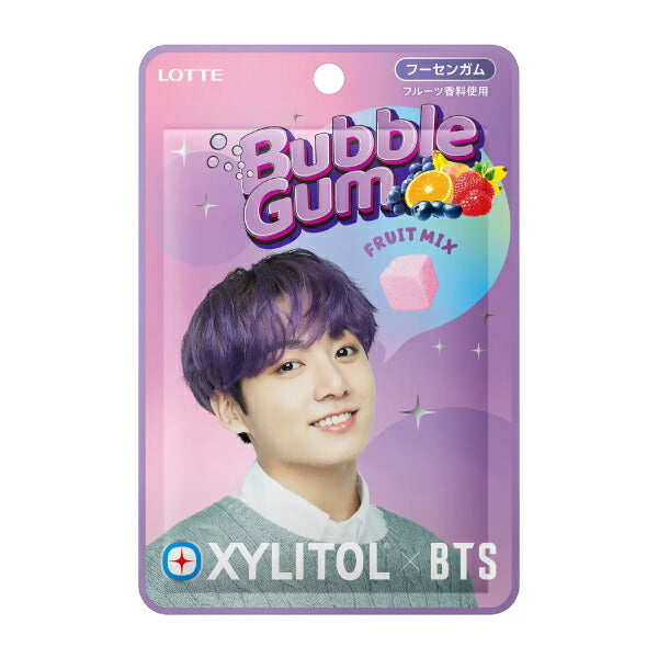 キシリトール×BTS  バブルガム〈フルーツミックス〉 ロッテ キシリトールガム 4袋セット 【bts フーセンガム 防弾少年団 ARMY アーミー バンタン V ヴィ テテ テヒョン ジョングク グク 】BTSガム【メール便送料無料】
