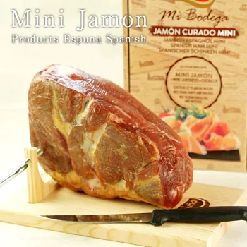エスプーニャ社 ミニハモン 約1kg（ハムホルダー・ナイフ付き）［冷蔵］【送料無料】【2～3営業日以内に出荷】[プレゼント][生ハム][生ハム 原木][ハモンセラーノ][生ハム原木 ミニ]