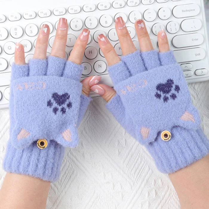 キッズ 手袋 グローブ ねこ 猫耳 ネコ ネコポス