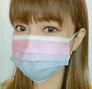 【93％OFF♪】『花粉症対策にもオシャレを』グラデーション柄のオシャレな不織布マスク　普通サイズ 500枚入り 「ユニコーンブルー」　１枚当たり７円　台湾NO.1のマスクブランド『JIUJIU』
