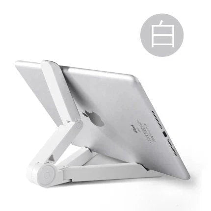 iPad 卓上ホルダー 黒 ポータブルフォールドスタンド iphone ホルダー 折り畳み式 角度自由調整 各種タブレット iPhone スマホ 10インチ スマートフォン対応