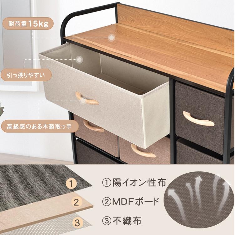 【送料無料】 チェスト 「Bタイプ」 布製 おしゃれ モダン シンプル タンス 引き出し たんす ランドリーチェスト 収納 衣類 収納棚 衣装 ケース 収納ボックス 北欧 新生活 大容量 sg042-b