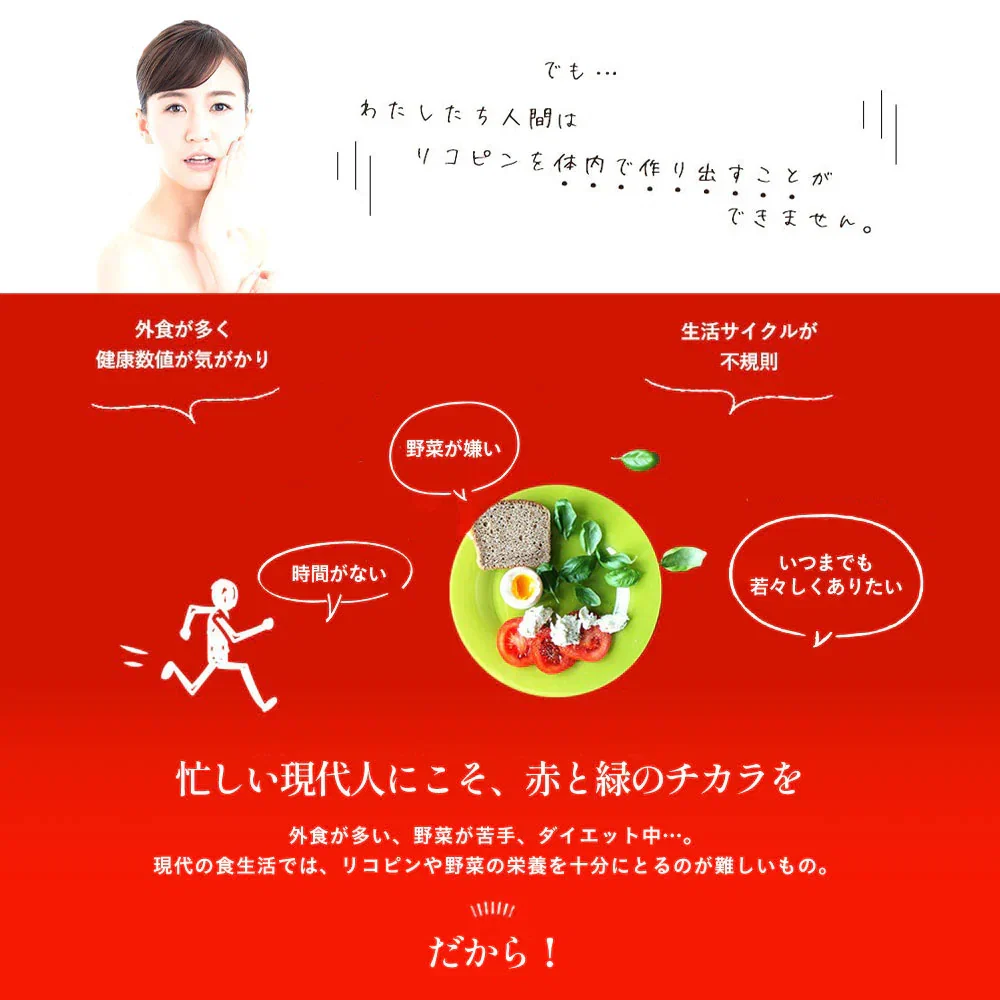 トマトリコピン《約3ヶ月分》リコピン サプリメント トマト 緑黄色 野菜 植物繊維 葉酸 カロテン カリウム ビオチン  ルテイン メラトニン ビタミンc  カルシウム 鉄分 スルフォラファン【大容量】