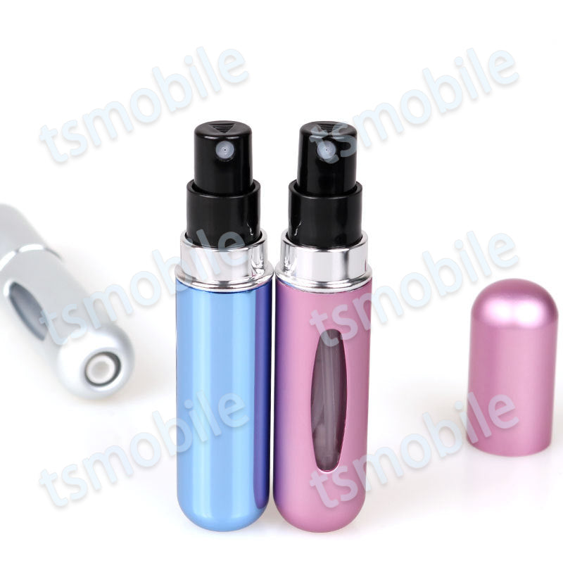 香水瓶 5ml ブルー 香水やアルコール 小分け 簡単詰め替え ボトル 容器 アトマイザー スプレー 持ち運べる ポータブル 小型 軽量