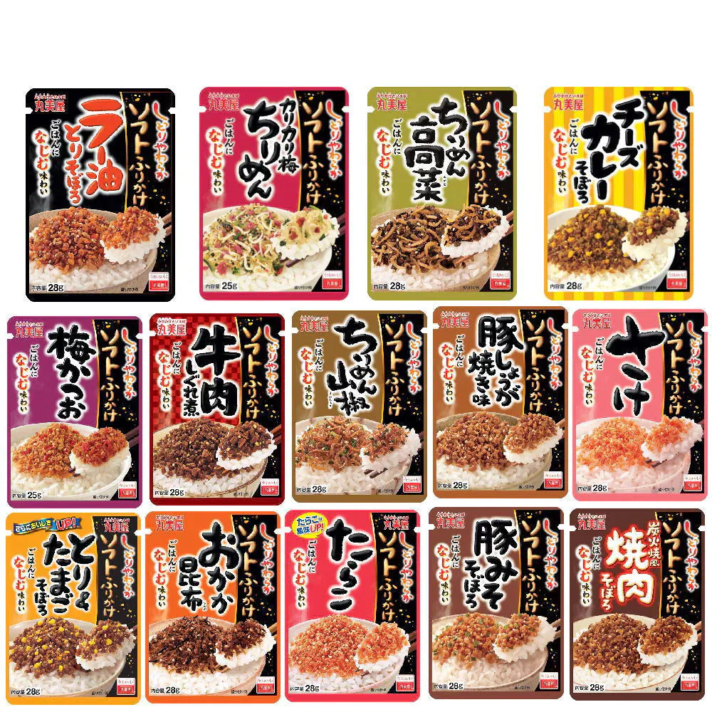 ごはんに味噌汁  にぎわい広場  丸美屋 しつとりやわらか ソフトふりかけ ごはんのおともに 14種セット