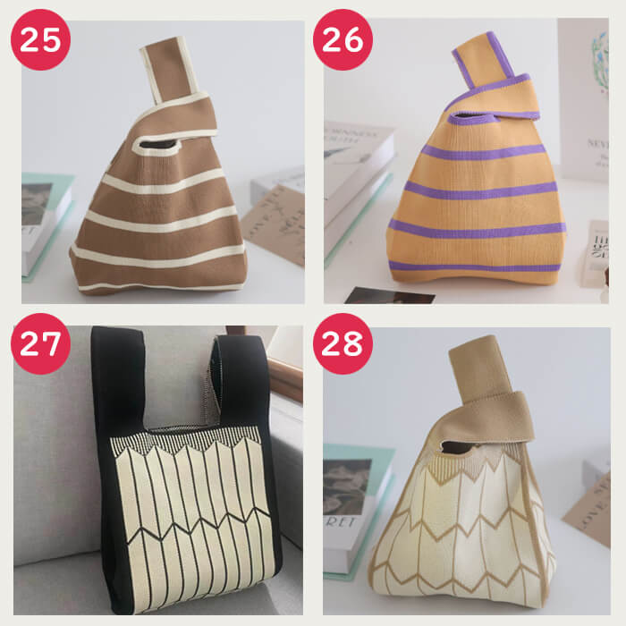 【19】【同柄2個セット】【予約商品・発送時期は商品説明に記載】ニット バッグ ニットバッグ 同柄 2個セット マルシェバッグ ニット トートバッグ 縦型 クロシェ編み かぎ針 ハンドバッグ マルシェ 韓国 ミニバッグ ミニバッグ 送料無料 ギフト プレゼント