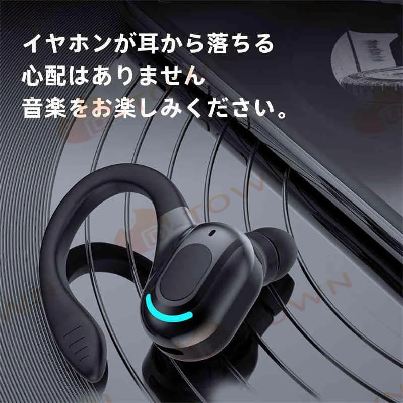 当日発送 Bluetooth ワイヤレスイヤホン 片耳 右耳 超軽量 耳掛け型 イヤホン 右耳用 ハンズフリー通話 マイク内蔵 iPhone/Android適用 s010B(ホワイト)